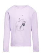 Printed Longsleeve Tops T-shirts Long-sleeved T-shirts Purple Tom Tail...