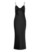 Twisted Strap Midi Dress Maksimekko Juhlamekko Black Gina Tricot