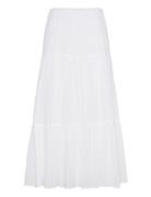 Maxi Cotton Skirt Pitkä Hame White Gina Tricot