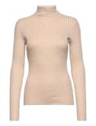 Sc-Dollie Tops Knitwear Turtleneck Beige Soyaconcept