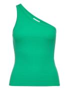 Drewgz Shoulder Tops T-shirts & Tops Sleeveless Green Gestuz