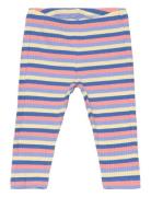 Leggings Rib Stripe Basic Bottoms Leggings Multi/patterned Lindex