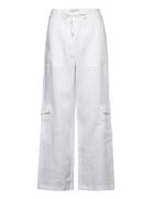 Relais Pants Bottoms Trousers Wide Leg White Faithfull The Brand