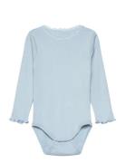 Body Ls Rib Bodies Long-sleeved Blue Huttelihut