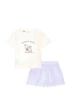 Snoopy Short Pyjamas Pyjamasetti Pyjama Blue Mango