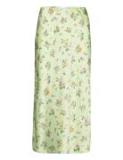 Vilouis Midi Skirt Polvipituinen Hame Green Vila