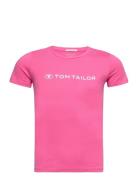 Printed T-Shirt Tops T-shirts Short-sleeved Pink Tom Tailor