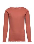 T-Shirt Long-Sleeve Tops T-shirts Long-sleeved T-shirts Orange Sofie S...