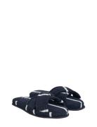 Stripe Cross Slippers Aamutossut Tohvelit Navy GANT