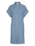 B. Copenhagen Casual Dress Polvipituinen Mekko Blue Brandtex