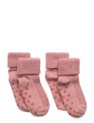 Baby Rib Sock W. Abs Sukat Pink Minymo