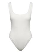 Shirred Swimsuit Uimapuku Uima-asut White Gina Tricot