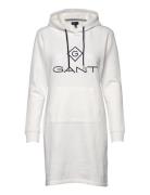 Lock Up Hoodie Dress Lyhyt Mekko White GANT