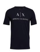 Man Jersey T-Shirt Tops T-shirts Short-sleeved Black Armani Exchange