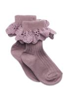 Lisa Socks - Lace Sukat Purple Mp Denmark