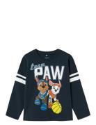 Nmmjobs Pawpatrol Ls Top Cplg Tops T-shirts Long-sleeved T-shirts Navy...