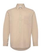 Kent Light Oxford Shirt Tops Shirts Casual Beige Les Deux