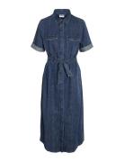 Nmgret Long Shirt Dress Wg004Mb Polvipituinen Mekko Blue NOISY MAY