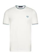 Twin Tipped T-Shirt Designers T-shirts Short-sleeved White Fred Perry