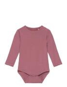 Body Ls Bodies Long-sleeved Pink Minymo