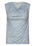 Viscose T-Shirt Tops T-shirts & Tops Sleeveless Blue Rosemunde