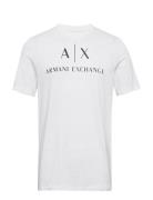 Man Jersey T-Shirt Tops T-shirts Short-sleeved White Armani Exchange