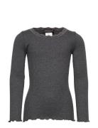 Rkbeatha Ls Lace Top Tops T-shirts Long-sleeved T-shirts Grey Rosemund...