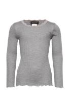 Rkbeatha Ls Lace Top Tops T-shirts Long-sleeved T-shirts Grey Rosemund...