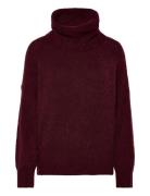 Ihkamara Rn Tops Knitwear Turtleneck Burgundy ICHI