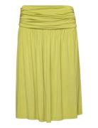 Skirt Polvipituinen Hame Green Rosemunde