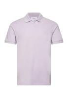 Piqué Polo Tops Polos Short-sleeved Purple Les Deux