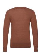 Mode Merino Crew Tops Knitwear Round Necks Brown AllSaints