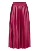 Vinitban Midi Skirt - Noos Polvipituinen Hame Red Vila