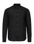 Douglas Linen Shirt-Classic Fit Designers Shirts Casual Black Morris