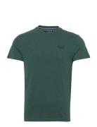 Essential Logo Emb Tee Tops T-shirts Short-sleeved Green Superdry