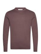 Slhtown Merino Coolmax Knit Crew Noos Tops Knitwear Round Necks Brown ...