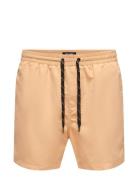 Onsted Life Short Swim Noos Uimashortsit Orange ONLY & SONS