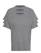 Vle Tee Triple Pack Tops T-shirts Short-sleeved Grey Superdry