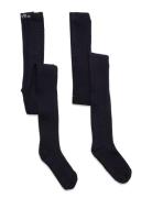 Stocking - Bamboo Rib Sukkahousut Black Minymo