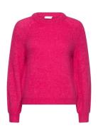 Vijamina O-Neck L/S Knit Top - Noos Tops Knitwear Jumpers Pink Vila