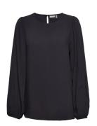 Frey Bl 1 Tops Blouses Long-sleeved Black Fransa