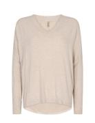Sc-Biara Tops Knitwear Jumpers Cream Soyaconcept