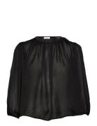 Rodebjer Shakina Tops Blouses Long-sleeved Black RODEBJER