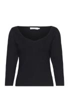 Top With Squared Neck Tops Knitwear Jumpers Black Coster Copenhagen