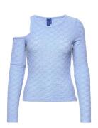 Ohanars Blouse Tops T-shirts & Tops Long-sleeved Blue Résumé