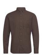 Jjeclassic Melange Shirt Ls Noos Tops Shirts Casual Brown Jack & J S