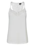 Vmana S/L Lace Top Ga Noos Tops Blouses Sleeveless White Vero Moda