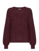 Ihmylle Ls3 Tops Knitwear Jumpers Burgundy ICHI