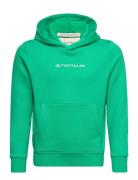 Printed Hoodie Tops Sweat-shirts & Hoodies Hoodies Green Tom Tailor