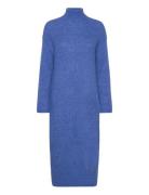 Slfmaline Ls Knit Dress High Neck Noos Polvipituinen Mekko Blue Select...